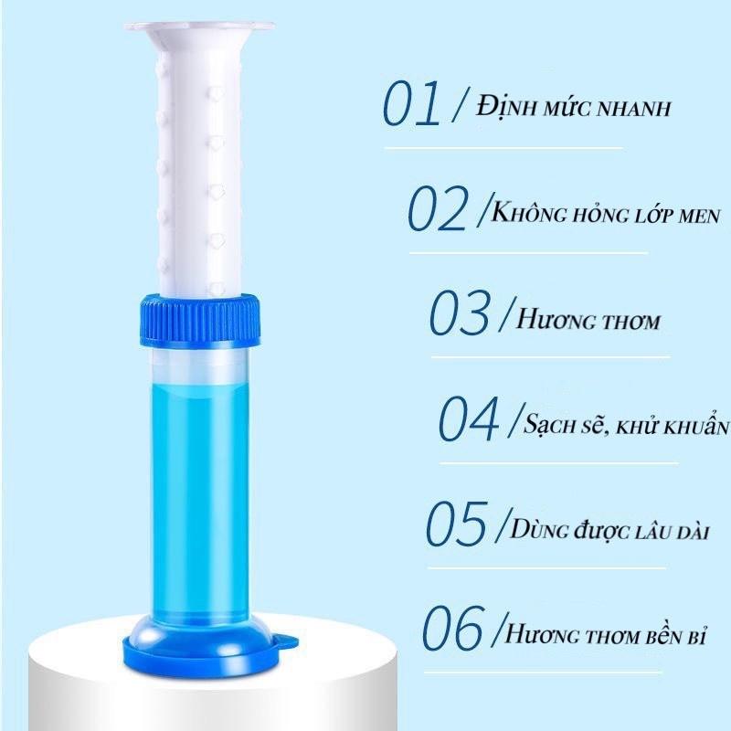 Ống gel loại xịn thơm khử trùng, mùi bồn cầu dạng thạch hình bông hoa với 6 mùi thơm cho nhà vệ sinh