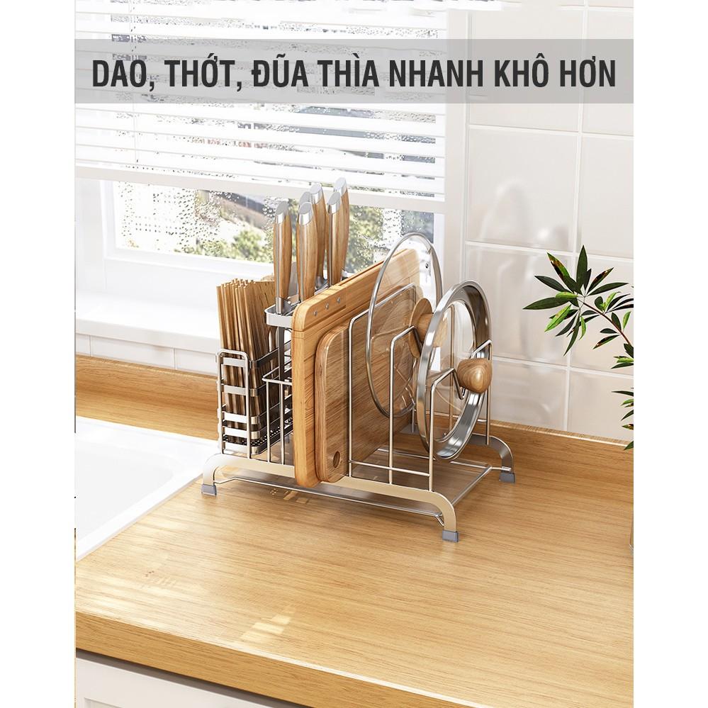 Giá đựng dao inox- kệ để dao thớt đa năng DN01