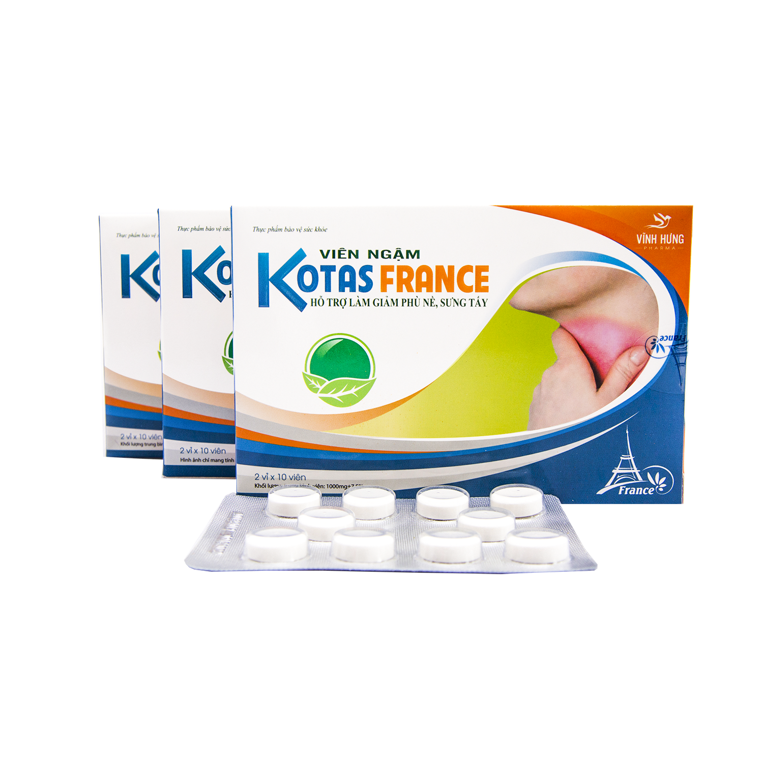 Viên Kẹo Ngậm Hỗ Trợ Giảm Đau Giảm Viêm Giảm Sưng Phù Nề KOTAS FRANCE
