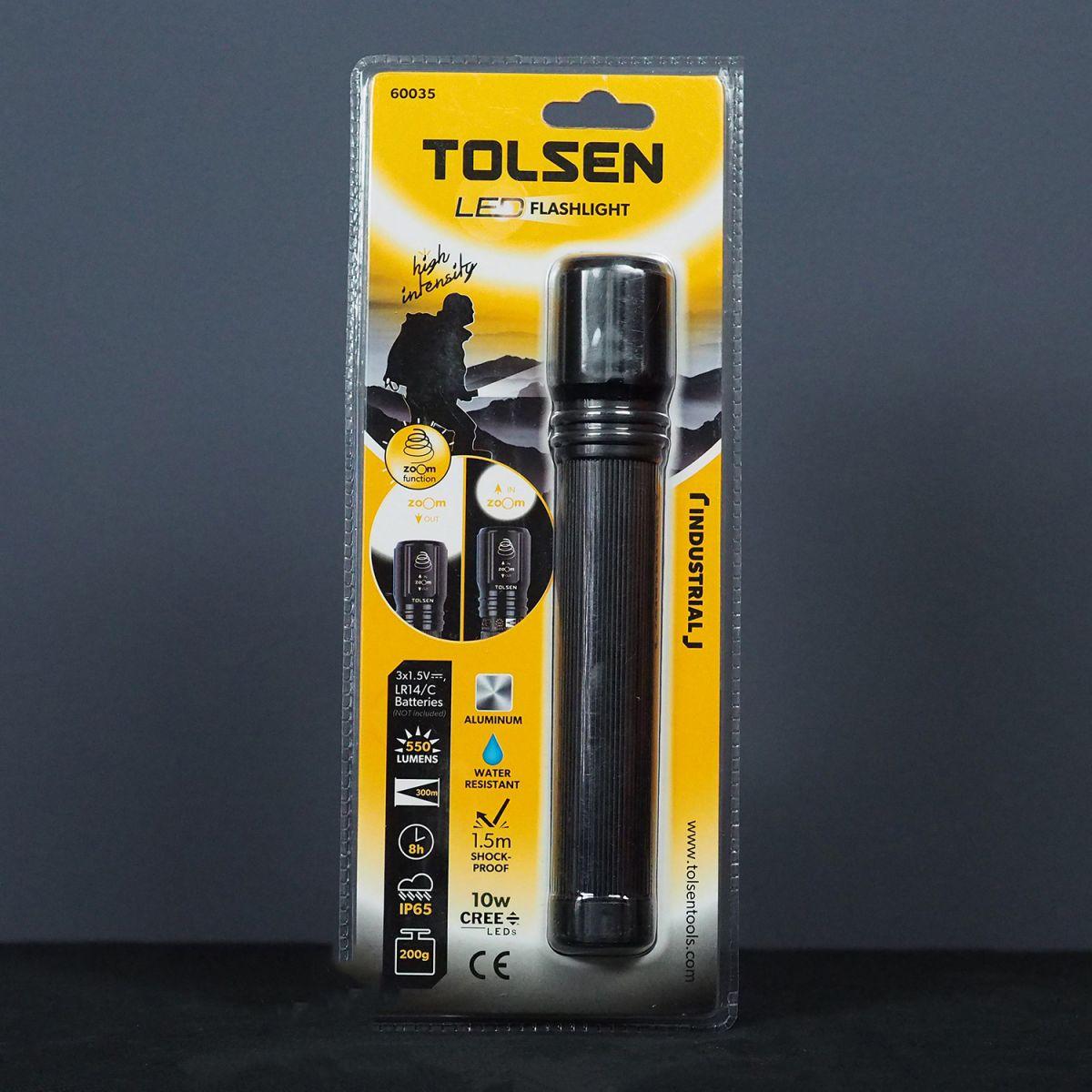 ĐÈN PIN PHÓNG TO, 10W DÙNG PIN TOLSEN 60035 - HÀNH CHÍNH HÃNG