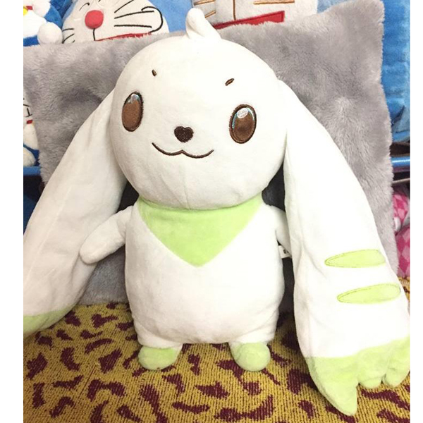 Gấu Bông Pokemon - Thỏ Trắng Tai Dài Terriermon (30 Cm) Gb206 (Tặng 1 Móc Khóa Dây Da Pu Đính Đá Lấp Lánh)