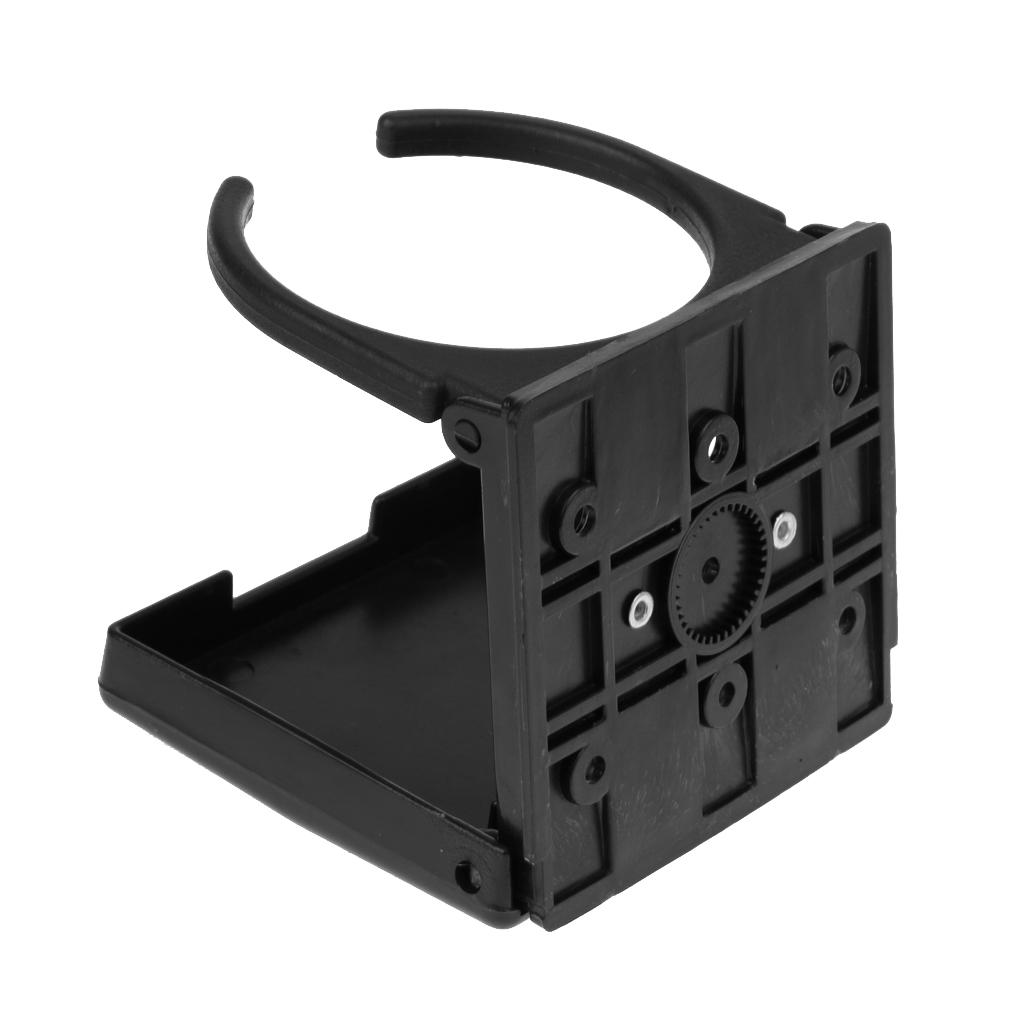Folding Black Nylon Drink Cup Holder for Marine Boat/Yacht/Caravan/Car/Truck
