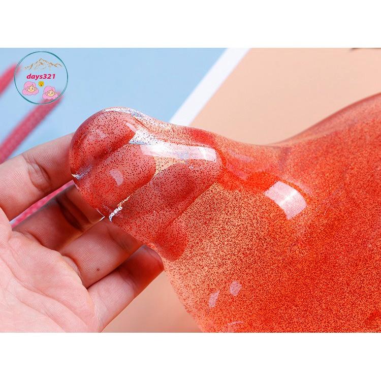 Slime Màu Đỏ Mận Kim Tuyến thuỷ tinh li ti cực đẹp loại lớn 20CM đồ chơi slam squishy