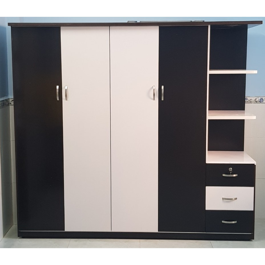 Tủ áo kèm kệ trang trí 2m x 1m8 x 0,5 m