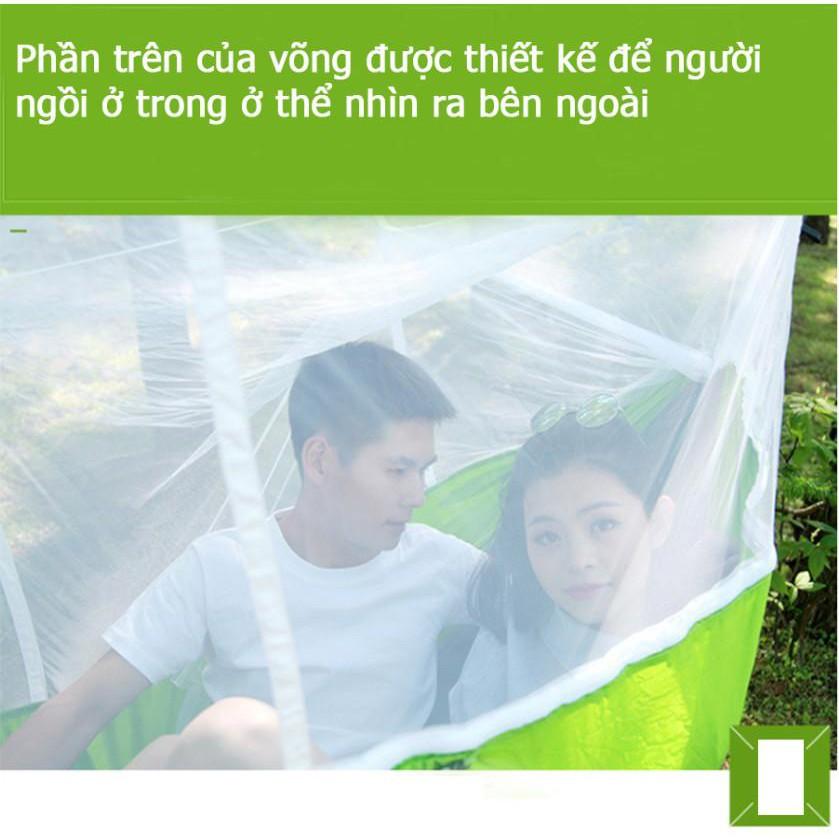 Võng du lịch có mùng HomeCarpet sợi Poyester cao cấp