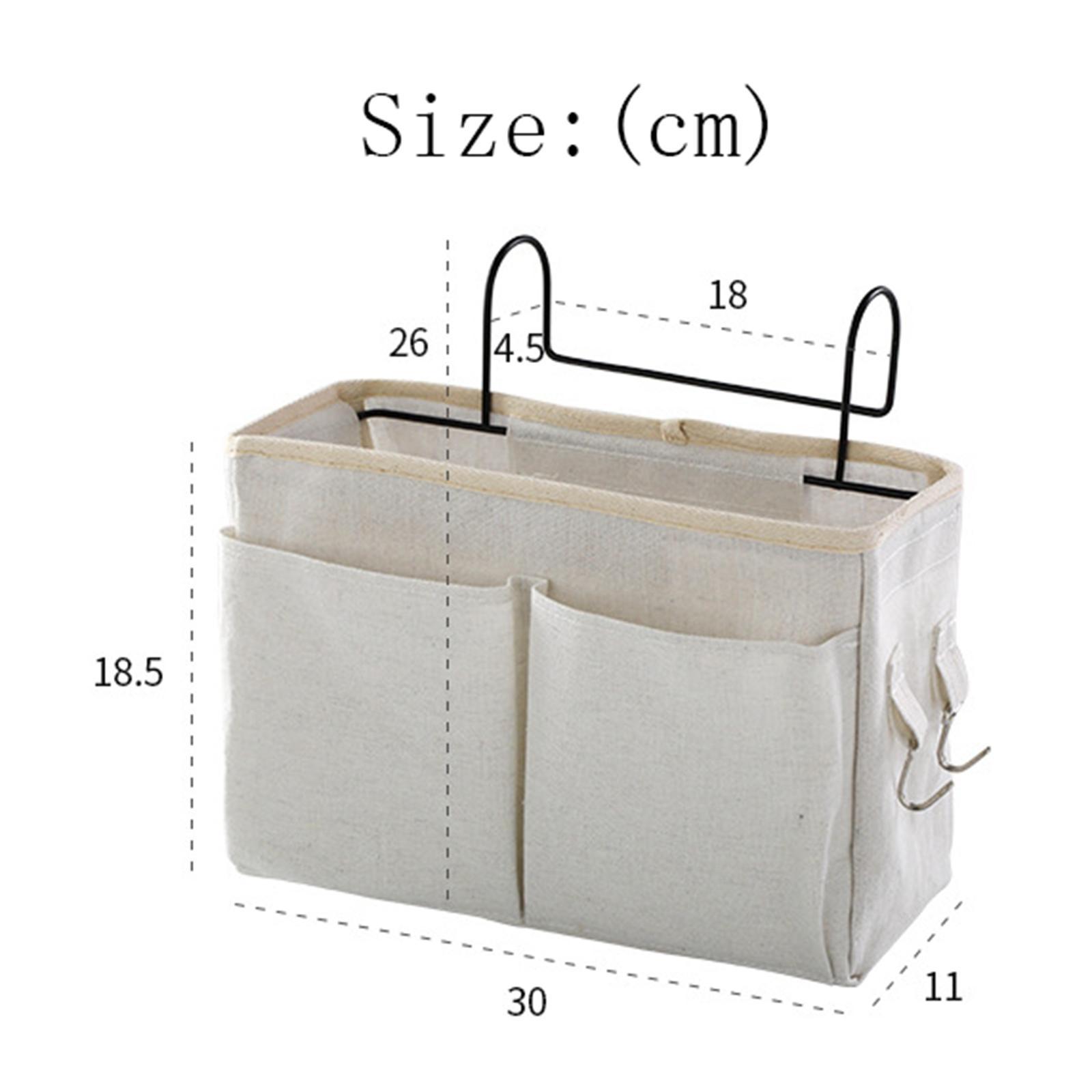 2pcs Bedside Storage Bag Pouch Bed Desk Bag Sofa TV Remote Control Hanging Bag
