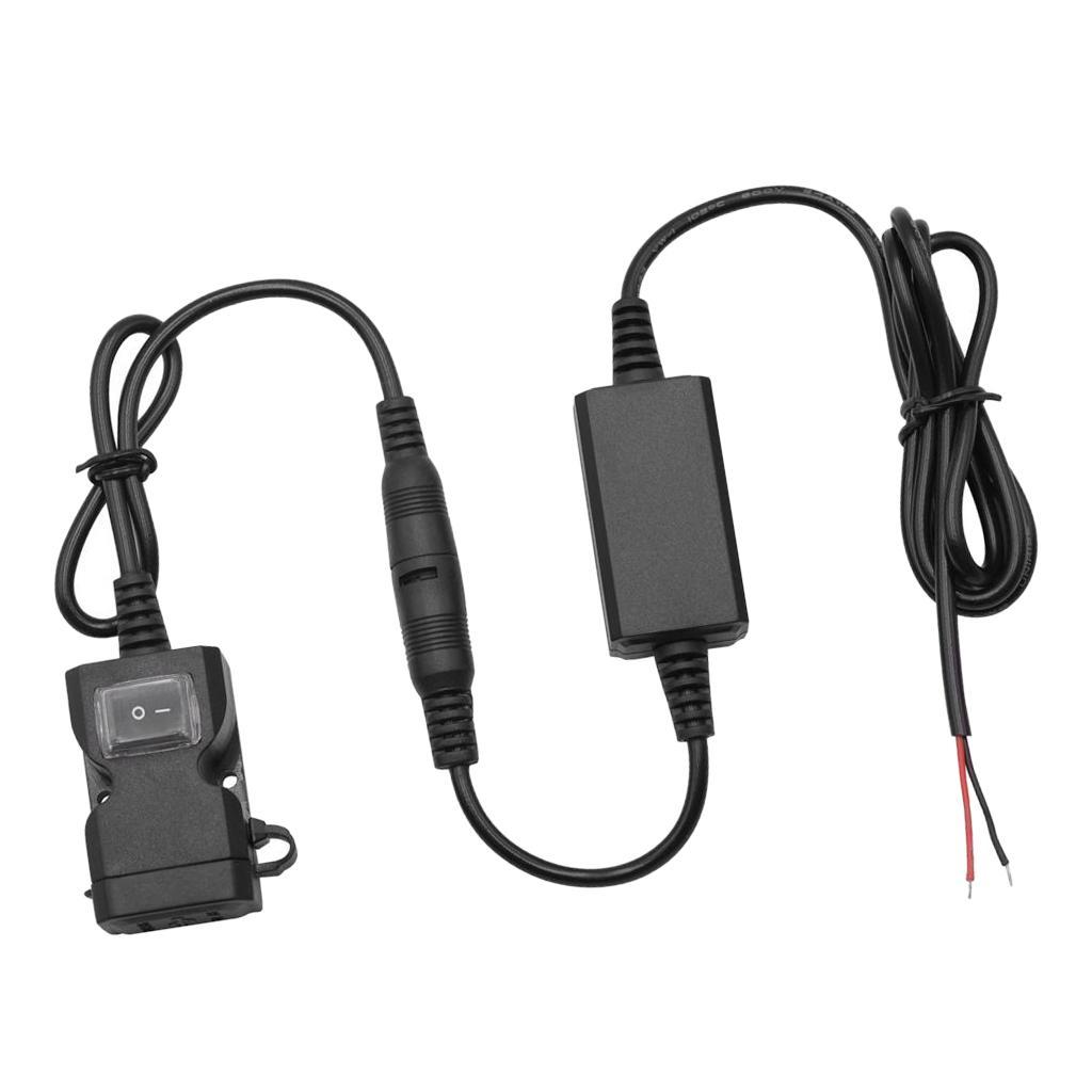 Motorcycle Handlebar Cell Phone  Mount Holder Dual USB Charger for