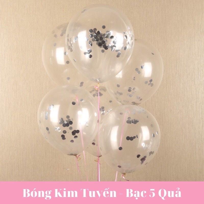 Bóng kim tuyến trong suốt có nhũ bên trong size 25cm