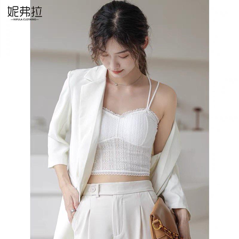 M12. Áo bra ren nữ dây đan lưng chéo sang chảnh, áo 2 dây ren croptop kiểu nữ đẹp sang chảnh (có sẵn - miễn ship)