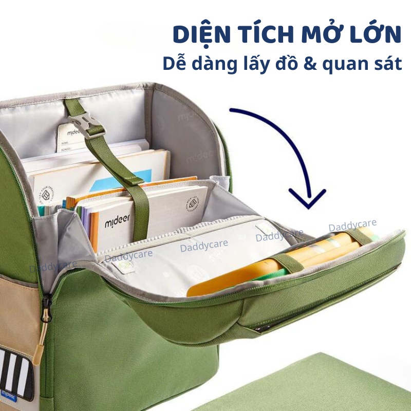 Balo Cặp Chống Gù cho bé tiểu học cấp 1 siêu nhẹ Mideer Spinecare Kids Backpack