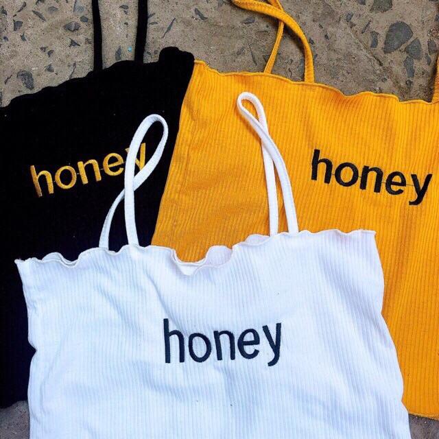 ÁO HAI DÂY THÊU CHỮ HONEY