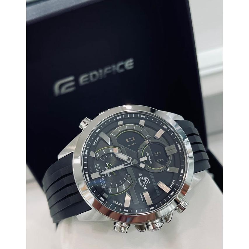 Đồng Hồ Nam Dây Nhựa Casio Edifice ECB-30P-1A Chính Hãng - ECB-30P-1ADF Bluetooth