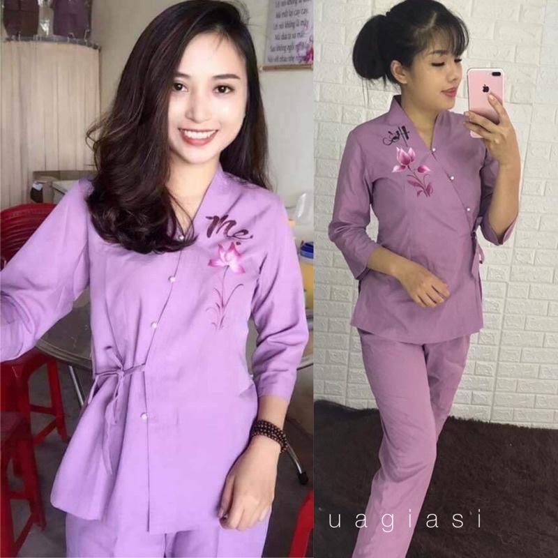 Đồ Lam Đi Chùa # Xéo Nơ Vẽ # Đồ Bộ # Quần Áo Nữ # Vải Mát