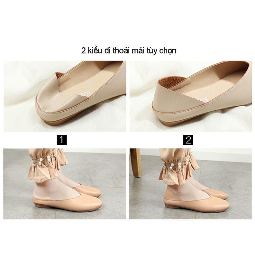 Giày Búp Bê Nữ Đế Bằng, Mũi Tròn, Da PU Mềm Hot Trend ST31 - Mery Shoes