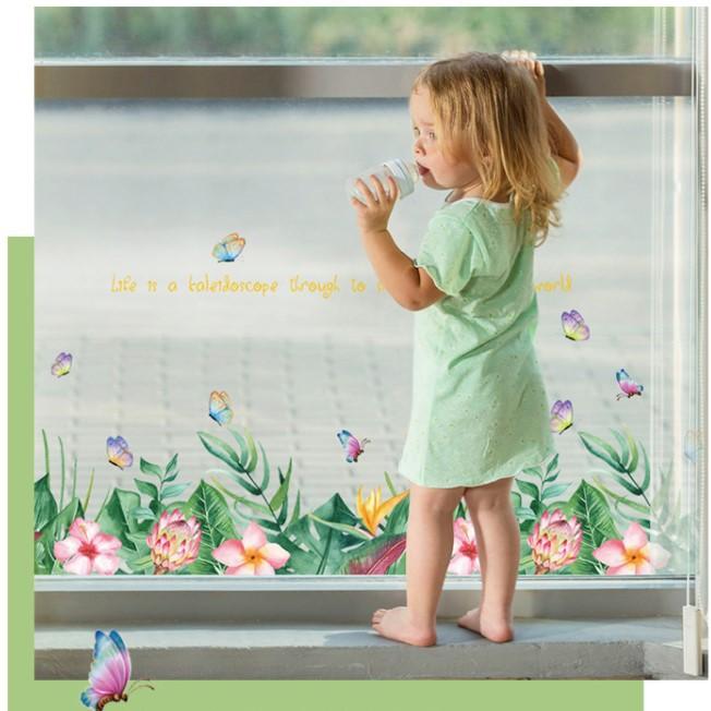 DECAL CHÂN TƯỜNG SẮC MÀU NHIỆT ĐỚI