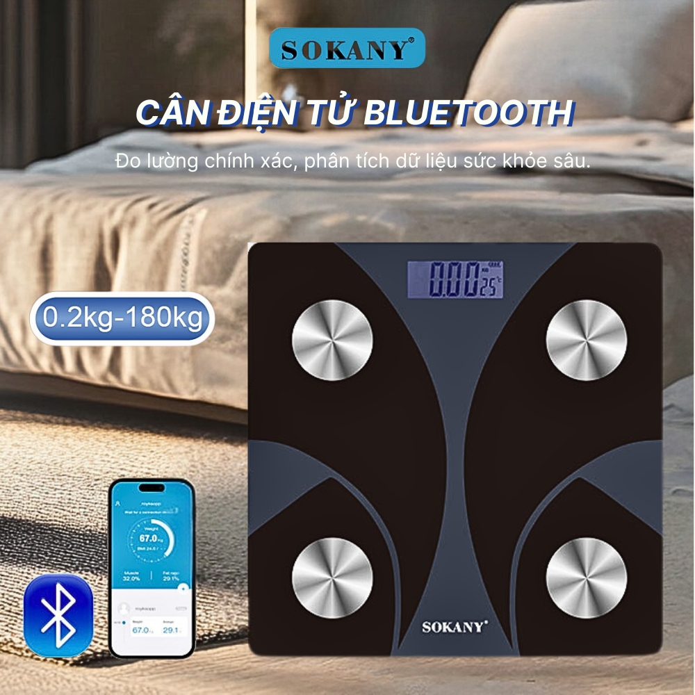 Cân sức khỏe Bluetooth SK-19029 - HÀNG CHÍNH HÃNG - DELIYA
