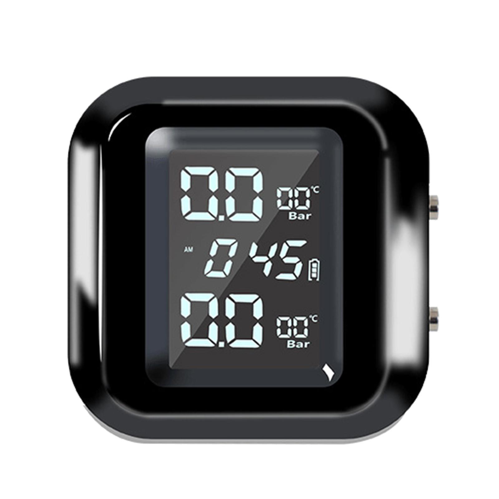 Wireless Motorcycle TPMS USB Solar Charging Tyre Temperature LCD Digital Display Tire Pressure Monitoring System High Accurancy 0 - 4 Bar