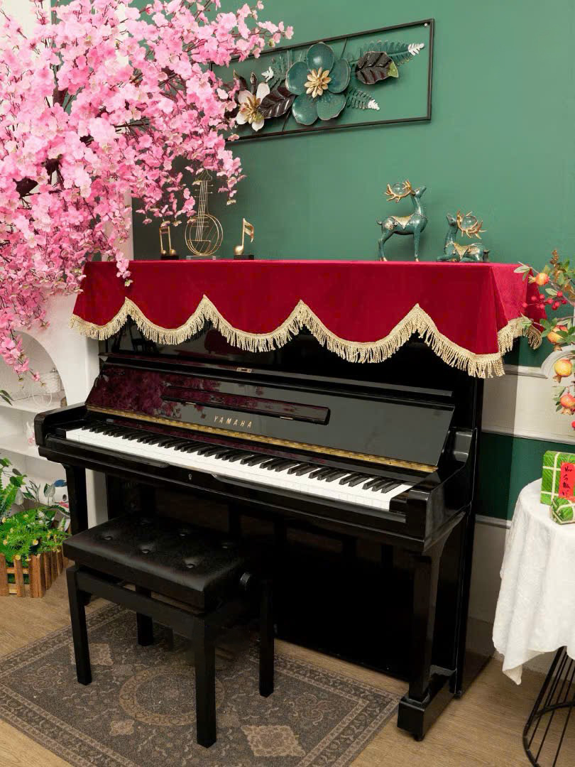 Khăn phủ đàn piano cơ đàn piano điện tử 88 phím phong cách Châu Âu cổ điển sang trọng chống bụi chống xước - Hàng chính hãng