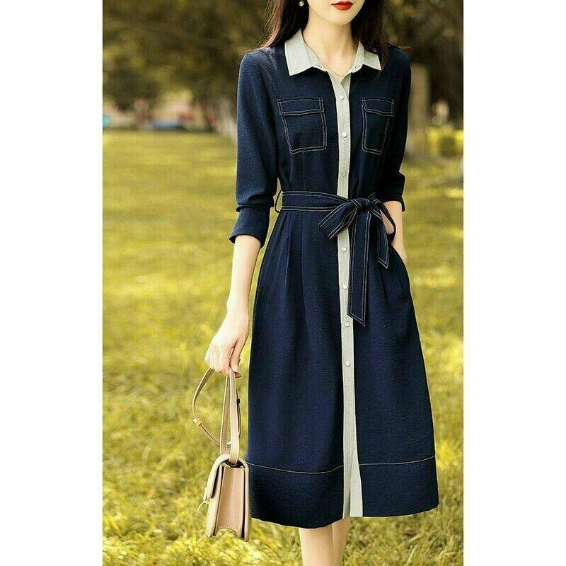 ĐẦM XÒE DENIM PHỐI VIỀN TAY LỞ
