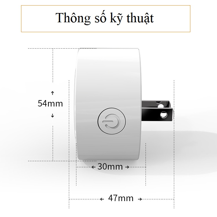 Phích cắm điện thông minh ĐKTX qua wifi siêu nhanh, chính xác cao cấp C1818 (Tặng kèm 2 móc treo đồ dán tường- giao màu ngẫu nhiên)