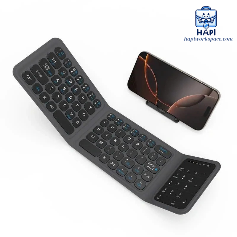 Bàn phím gập hàng hàng chính hãng WiWU FMK-05 siêu gọn, khớp gập chắc chắn, cảm giác gõ êm ái