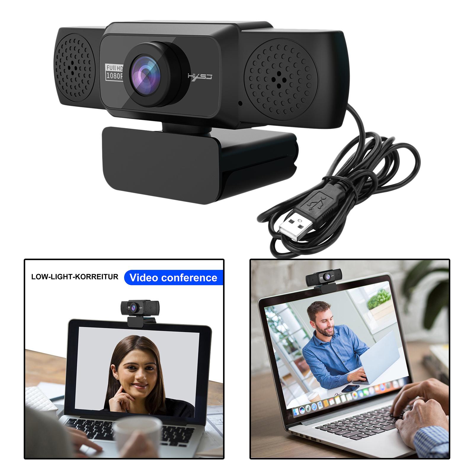 1080P Webcam with Microphone, Web Camera, Microphones Streaming Webcam, 90 & Deg; View Computer Camera, USB Plug And Play, Laptop / Desktop