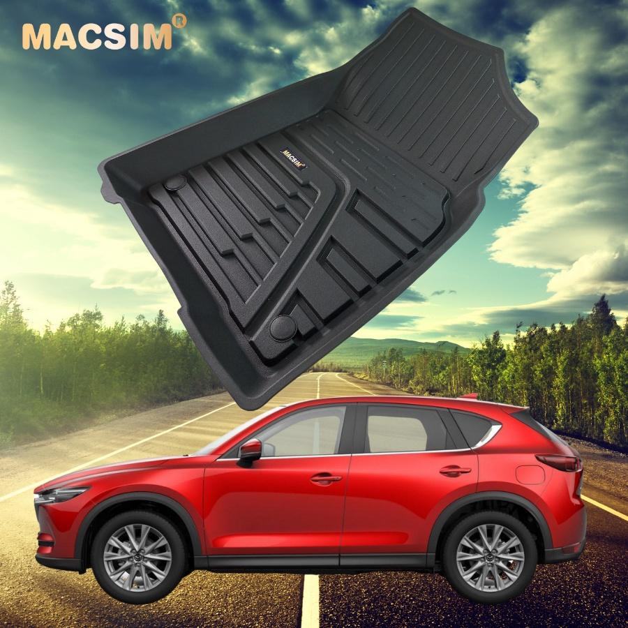 Thảm lót sàn xe ô tô MAZDA CX5 2012- đến nay Nhãn hiệu Macsim chất liệu nhựa TPE đúc khuôn cao cấp - màu đen