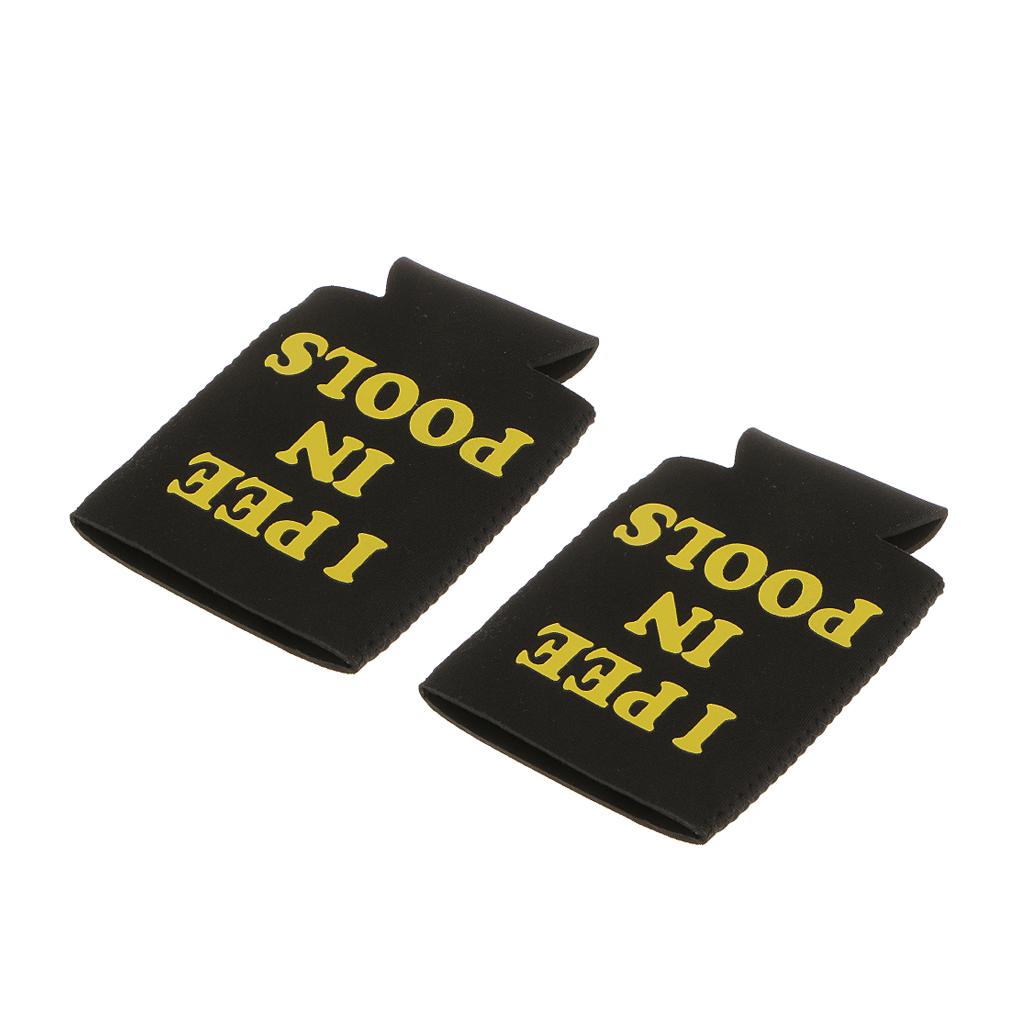 2pcs I Pee in Pools Soda Beer Bottle Tin Can Cooler Chilling Sleeve Favor