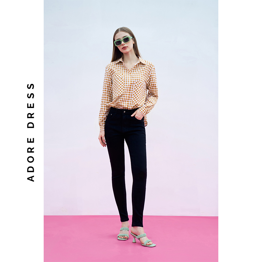 Áo sơ mi Shirts đũi  túi ốp lệch 2 màu 313SH1002 ADORE DRESS