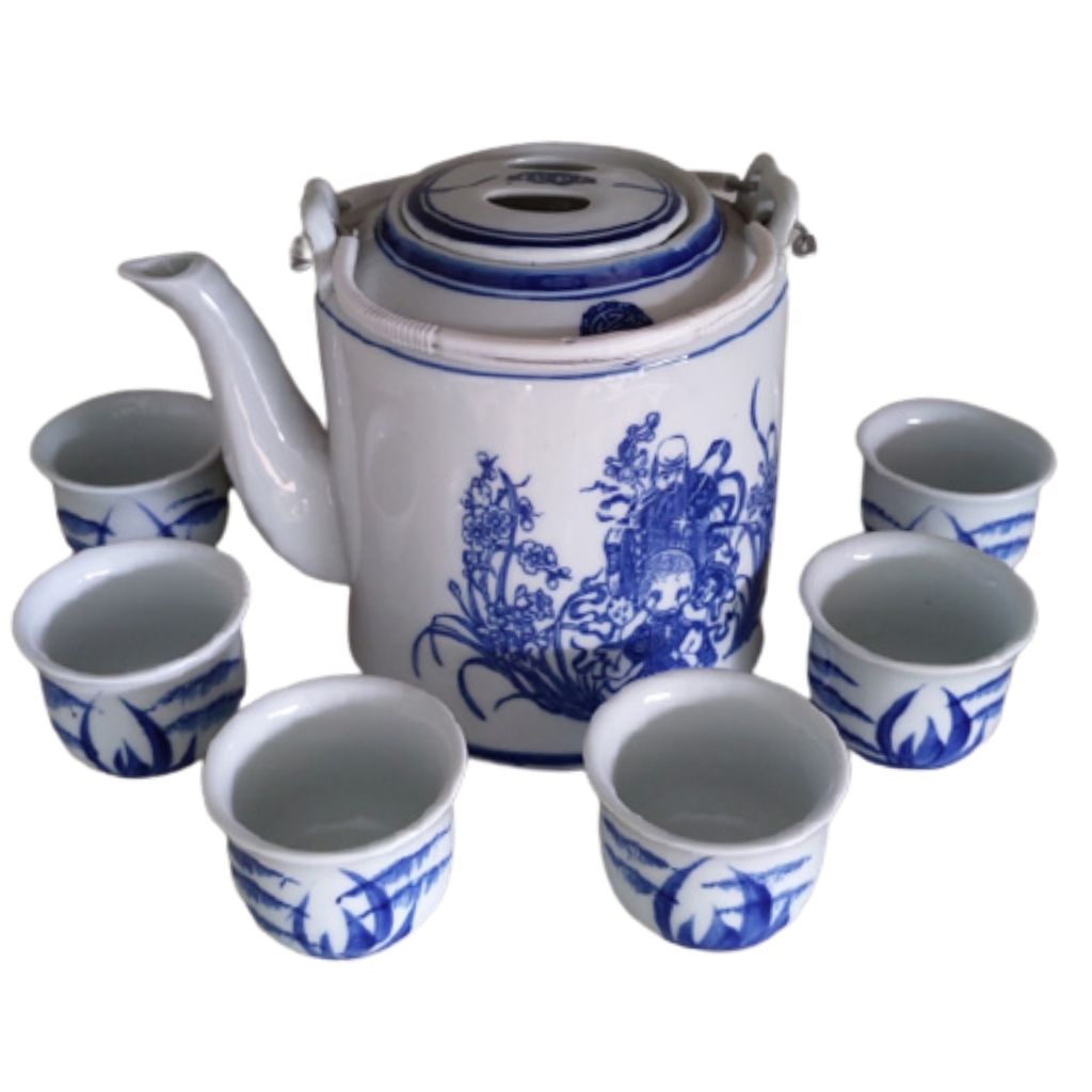 Bộ Giữ Ấm Bình Trà Trái Dừa Có Sơn Bóng Màu Nâu Đỏ, Bình Trà 1000 - 1200ml - Sản Phẩm Được Sản Xuất Tại Bến Tre