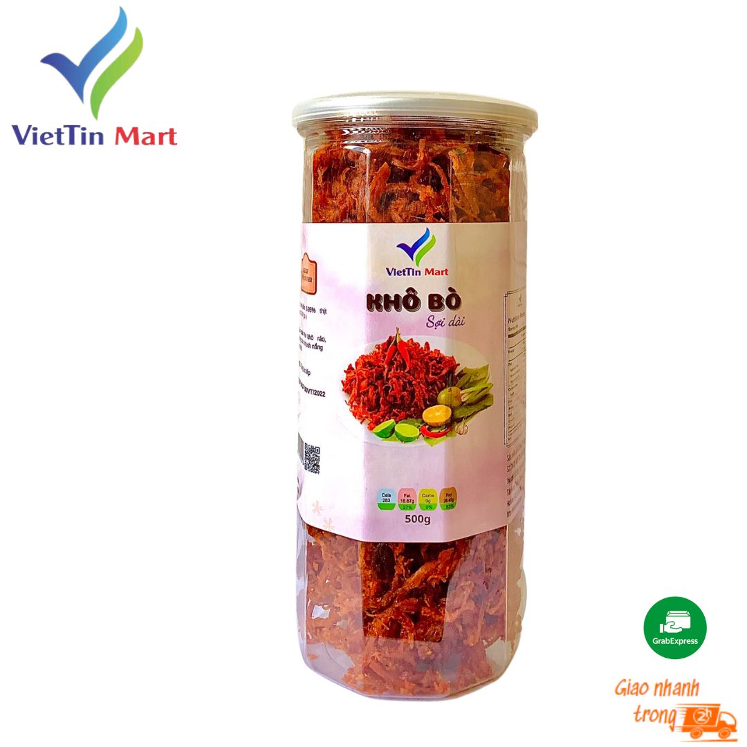 Khô Bò Sợi Dài Viettin Mart 500g