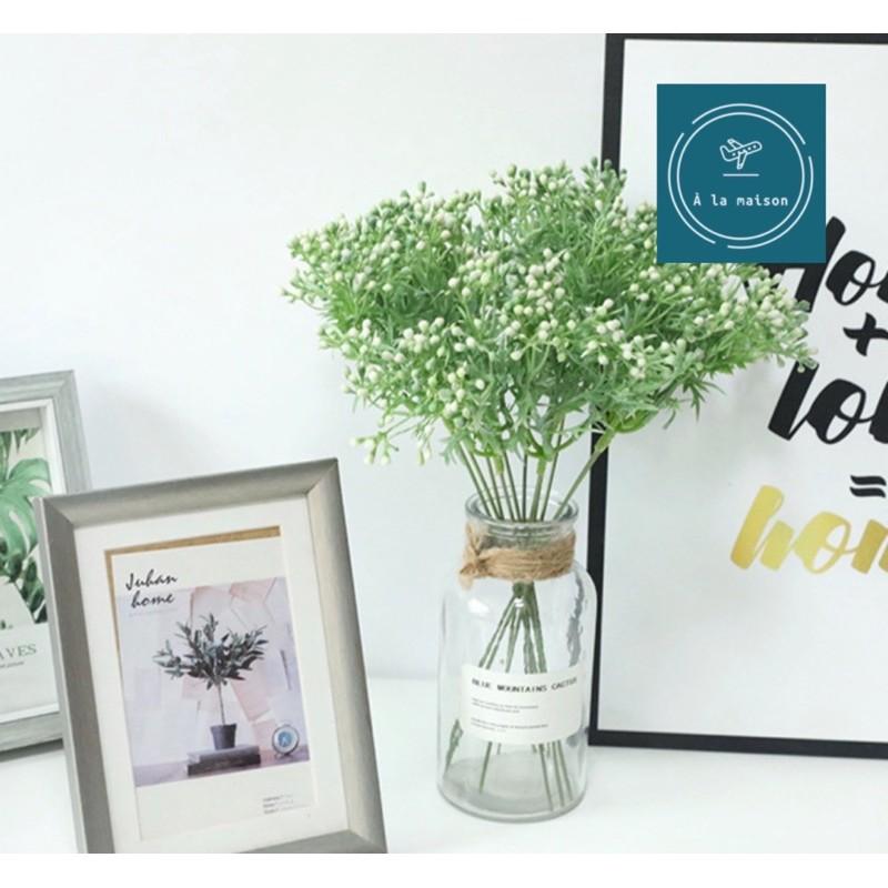 Hoa giả - Nhánh điểm thường xuân 33cm xinh xắn, hoa decor