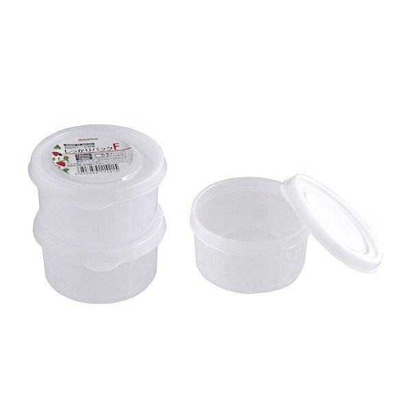 Bộ 03 hộp nhựa bảo quản thực phẩm hình tròn 180ml - Hàng nội địa Nhật Bản
