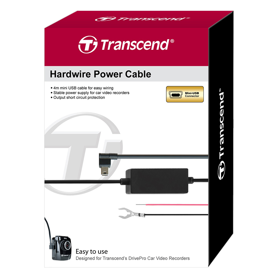 Dashcam Hardwire Kit Transcend For DrivePro Mini-B - Hàng Chính Hãng