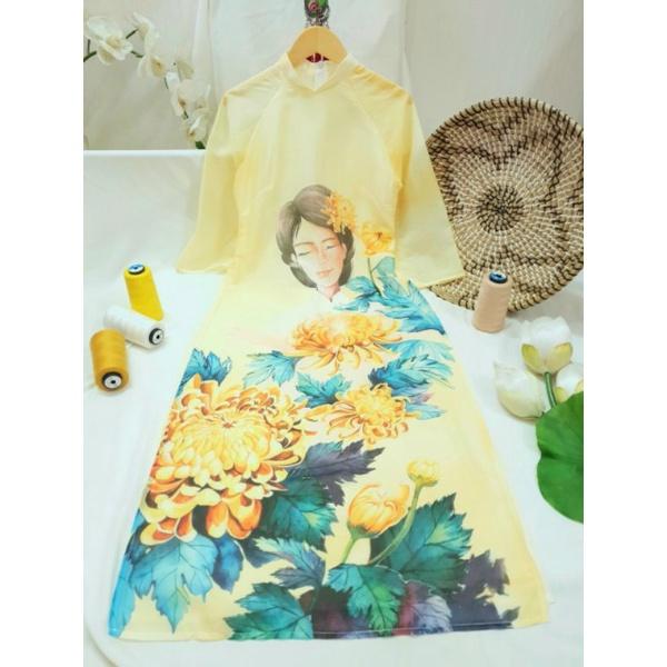Siêu phẩm áo dài tơ óng 4 tà cao cấp đẹp sang chảnh mêm mại co giãn nhẹ nhàng FREESIP áo dài thiết kế .