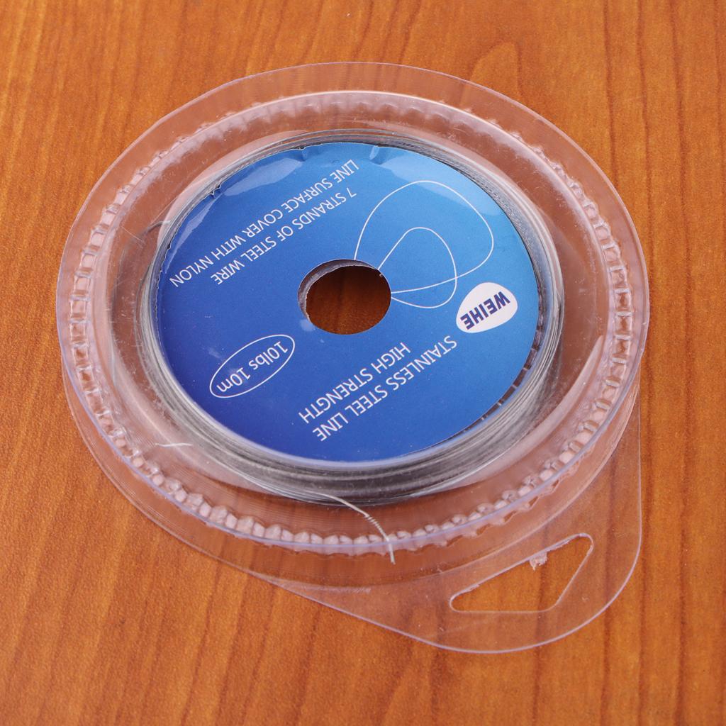 Stainless Steel Fishing Leader Wire 7 Strands Fishing Leader Line 33ft/10LBS