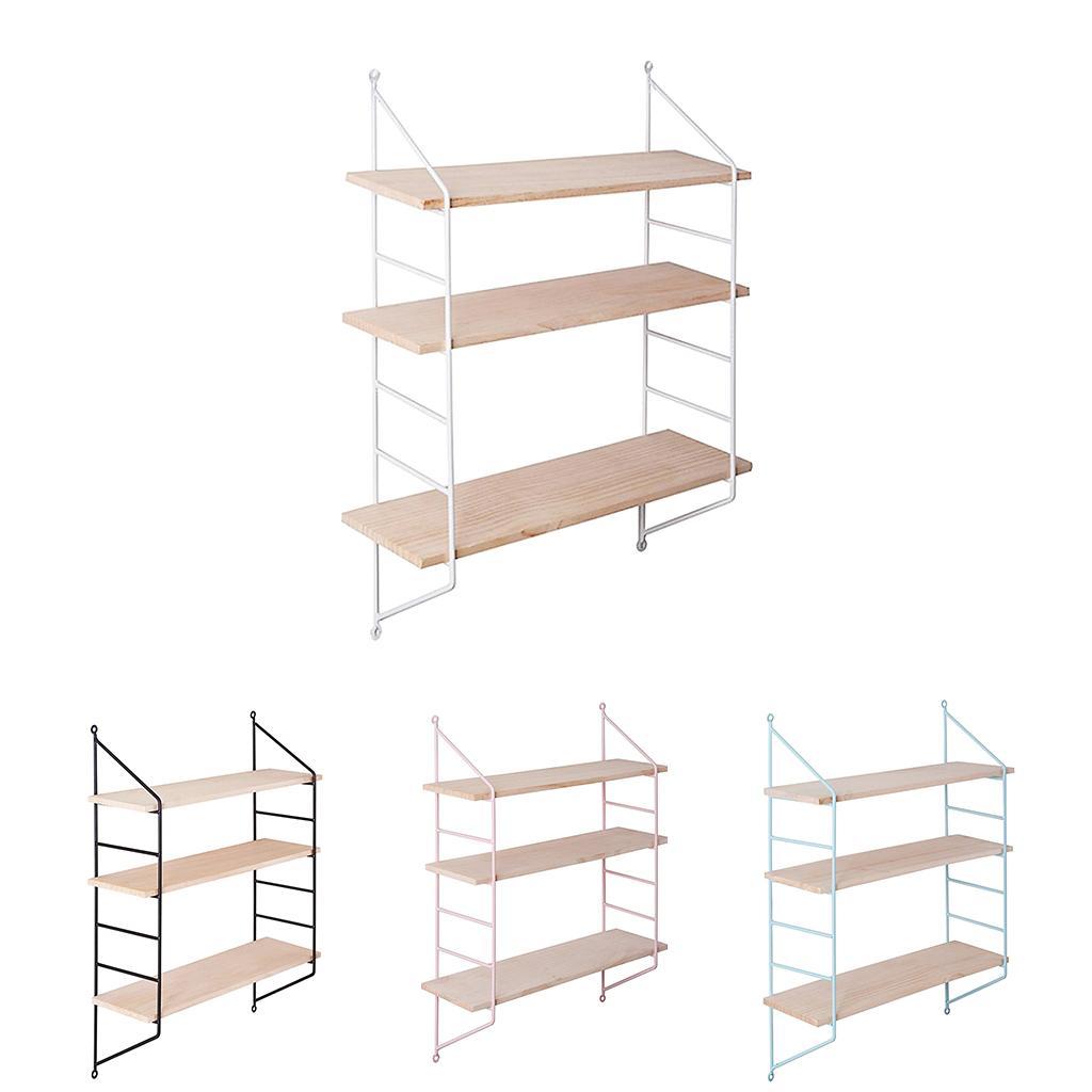 3 Layer Wall Hanging Wooden Shelves Floating Wall Shelf Home Decor White