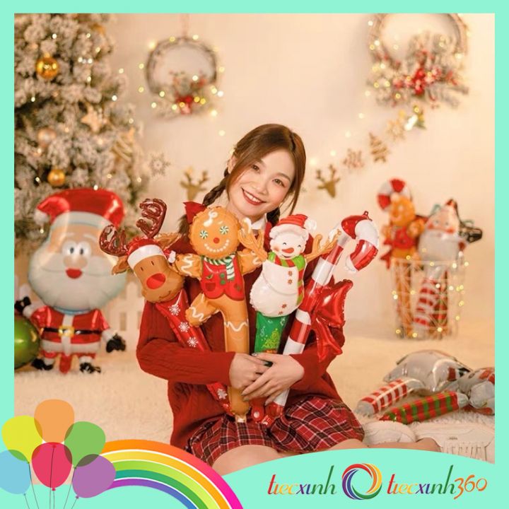 Bong bóng Noel cầm tay 60 cm