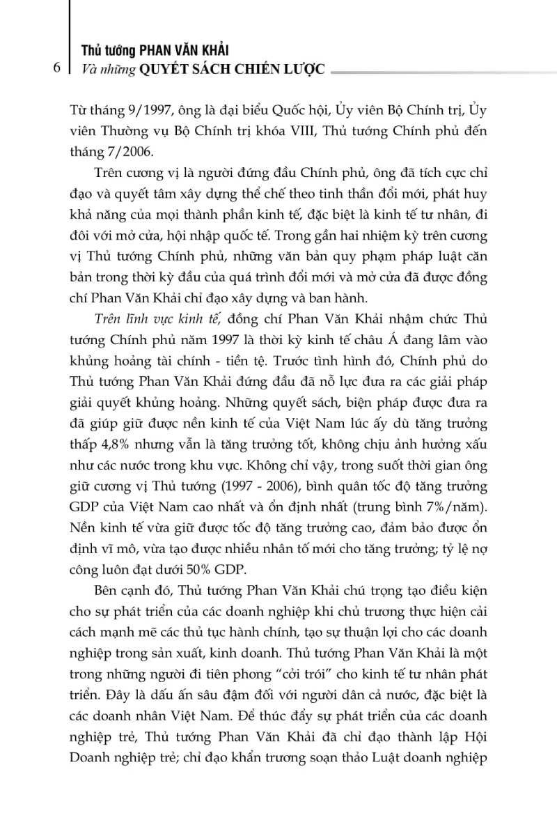 Thủ Tướng Phan Văn Khải Và Những Quyết Sách Chiến Lược - ST