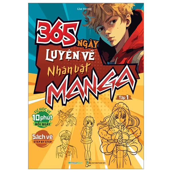 365 Ngày Luyện Vẽ Nhân Vật Manga - Tác Giả Lise Herzog  (MGB)