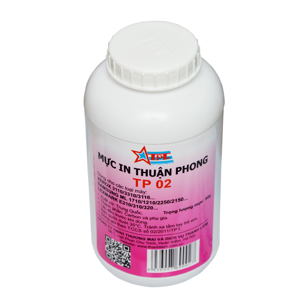 Mực đổ Thuận Phong TP02 dùng cho máy in Samsung ML-1610/ 1620/ 2010/ 2020/ 2160/ 2165/ 1660/ 1666/ 1670/ 1860/ SCX-4321/ 4621/ 3400/ 3200/ Xpress M2020/ M2070/ M2625/ M2675/ M2885 - Hàng Chính Hãng
