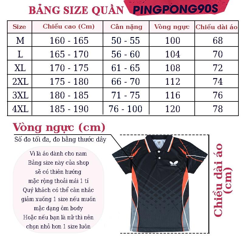 Áo Bóng Bàn Butterfly Thấm Hút Mồ Hôi Áo Thể Thao Nam Cao Cấp