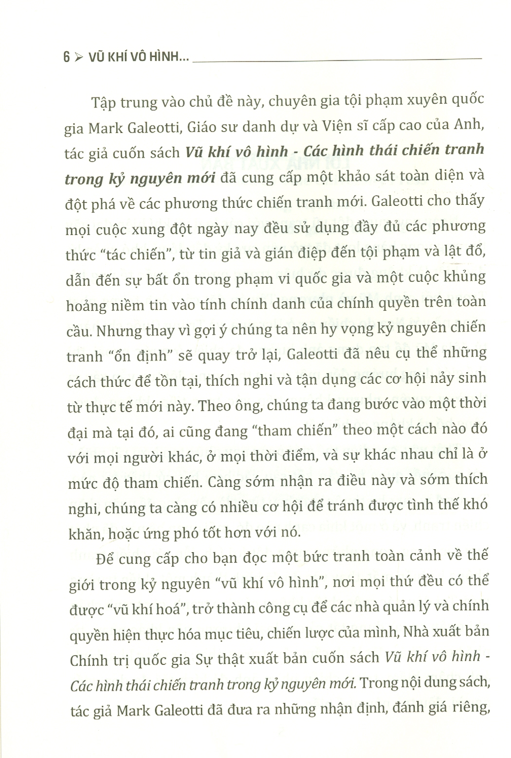 Vu Khi Vô Hình - Các Hình Thái Chiến Tranh Trong Kỷ Nguyên Mới (Sách tham khảo)