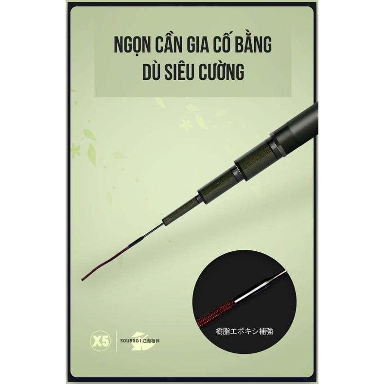 Cần Câu Tay Câu Đài SAKURA xanh x5 5H của hãng Song Bảo - Sa Pham fishing