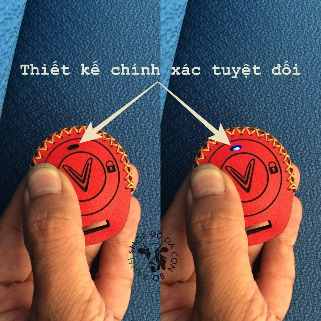 Bao da dành cho chìa khoá Xe điện Vinfast Klara, Remote tìm xe chống trộm handmade da thật