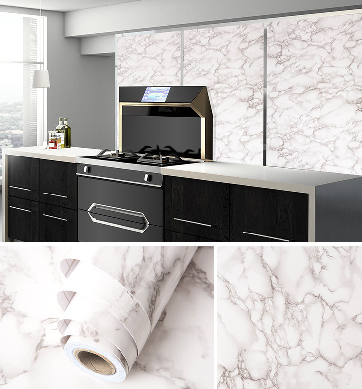 GIẤY DÁN TƯỜNG KHỔ 60CM X5M MẪU ĐÁ TRẮNG VÂN ĐỐM