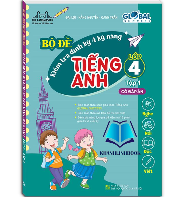 Sách - GLOBAL SUCCESS - Bộ đề kiểm tra định kỳ 4 kỹ năng lớp 4 tập 1