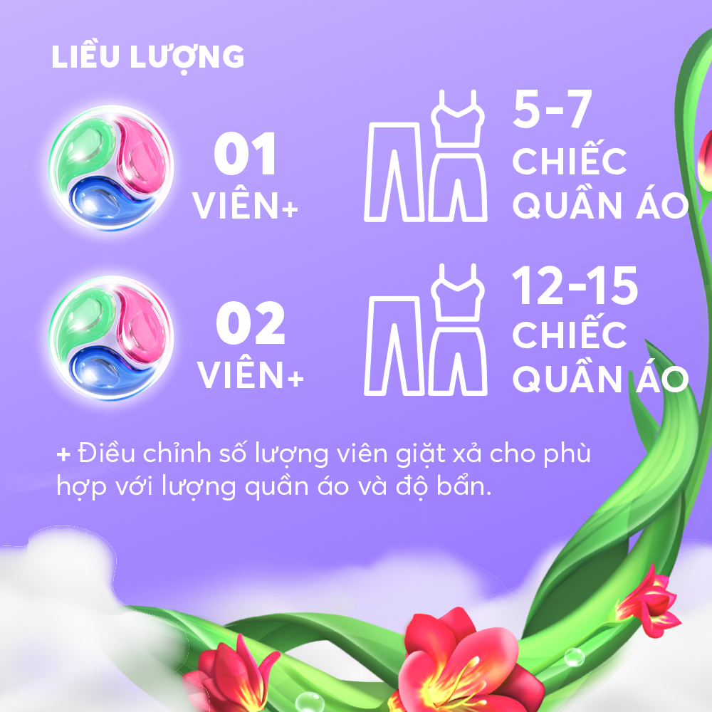 Combo 2 túi viên giặt xả MaxKleen Hương ngày thư thái (34 viên/ túi)