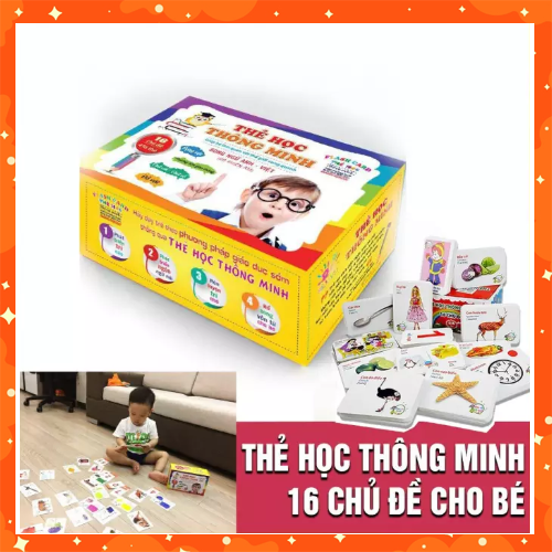 Thẻ Học 16 Chủ Đề Với 416 Thẻ Dai Và Sắc Nét Kèm Song Ngữ Anh Việt Cho Bé Học