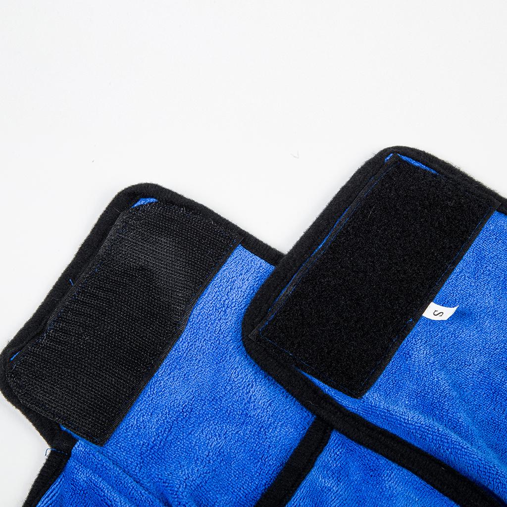 Dog Drying Towel Robe Dog Bathrobe Soft Super Absorbent Blue/Brown